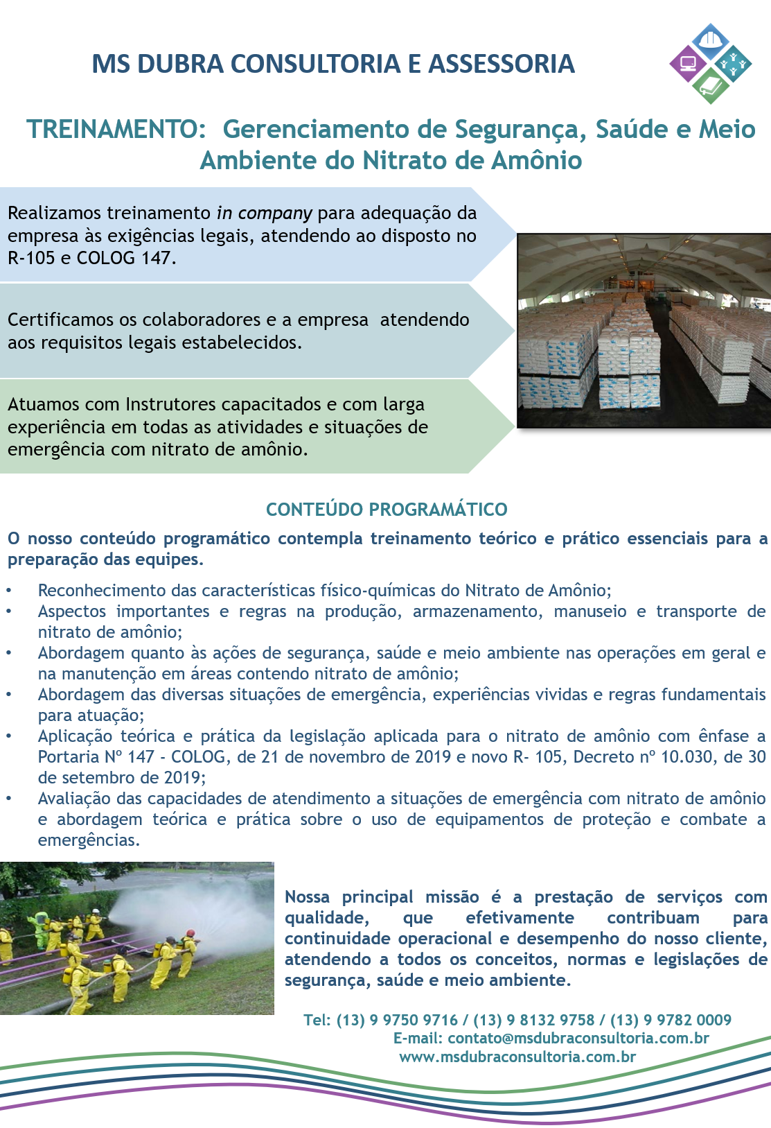 TREINAMENTO:  Gerenciamento de Segurança, Saúde e Meio Ambiente em Nitrato de Amônio