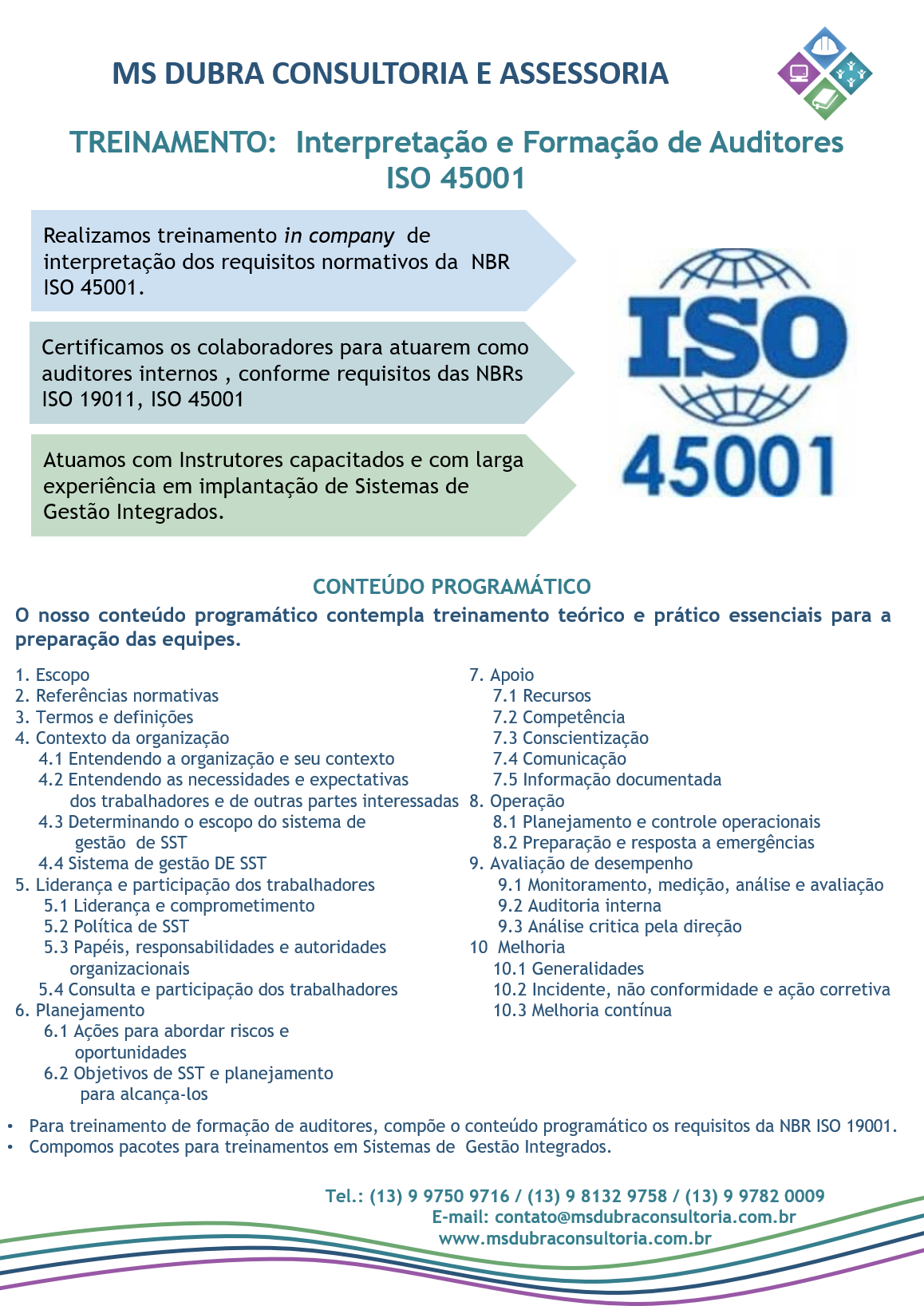 TREINAMENTO:  Interpretação e Formação de Auditores ISO 45001